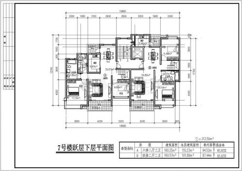 长方形200平米户型图 200平长方形户型设计图