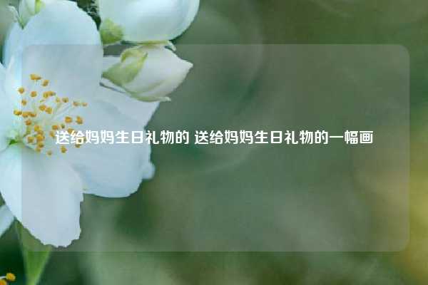 送给妈妈生日礼物的 送给妈妈生日礼物的一幅画